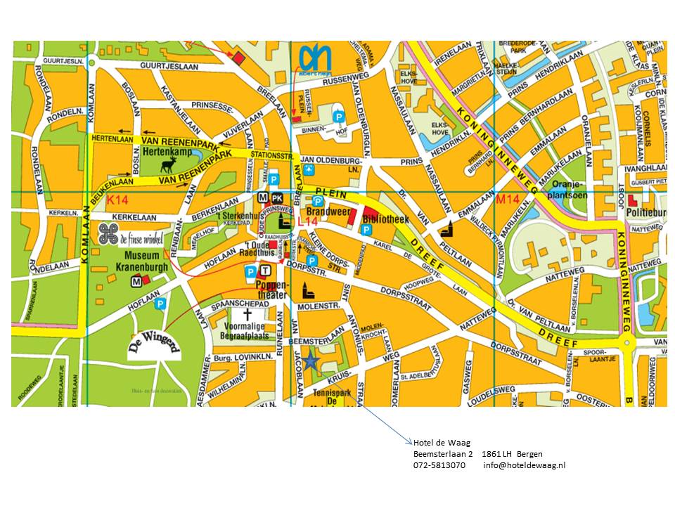 plattegrond de waag Bed and breakfast 'De Waag'